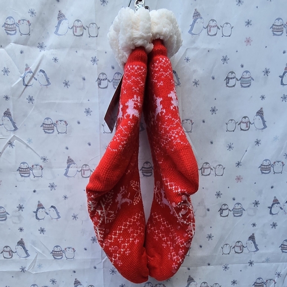 Cozy Red Holiday Socks - Picture 5 of 5